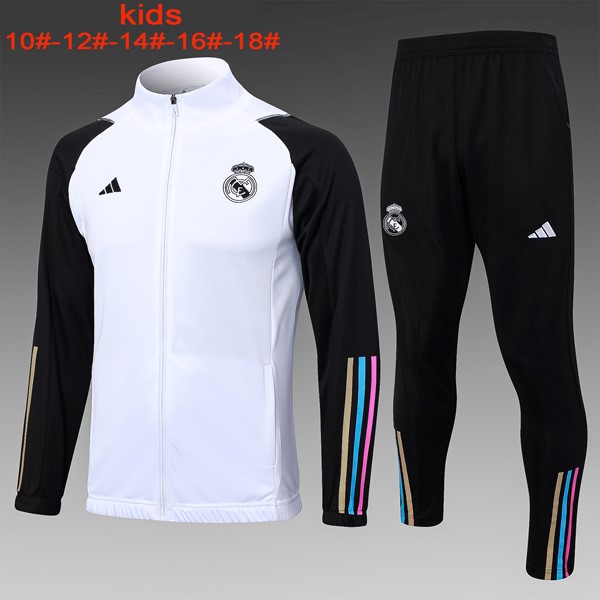 Kinder Trainingsanzug Real Madrid 2024 Weiß 2